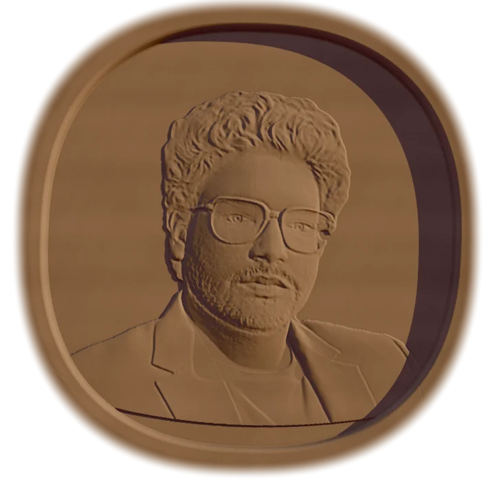Naman's portrait, carved in stone